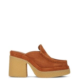 Chloe Jamie Heel Mules Ochre and Tan Mules
